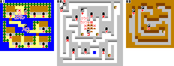 妖精の村地下の砦 マップ